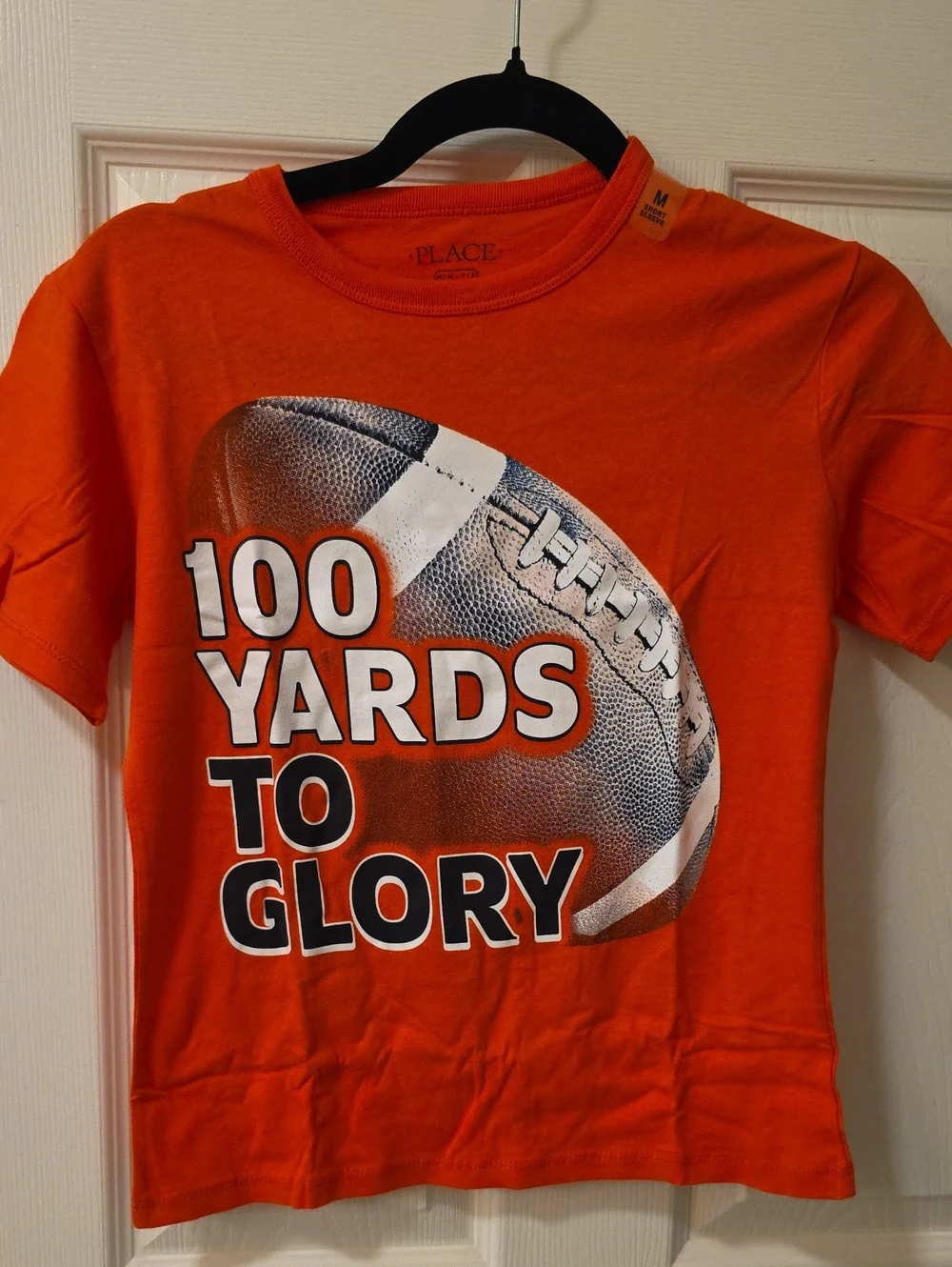 The Children's Place Orange Football Graphic Tee - '100 Yards to Glory'